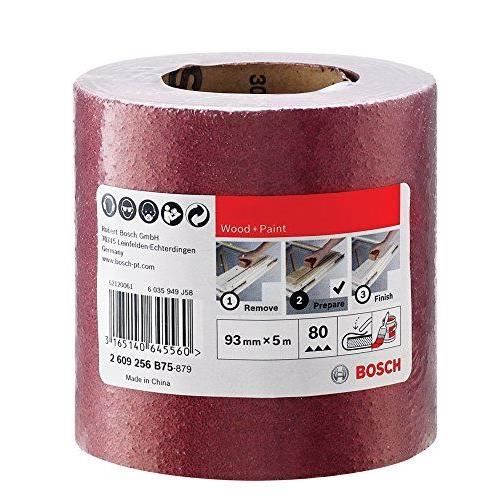 Bosch Rouleau abrasif pour bois/peinture 93mm x 5m P80 - 2609256B75