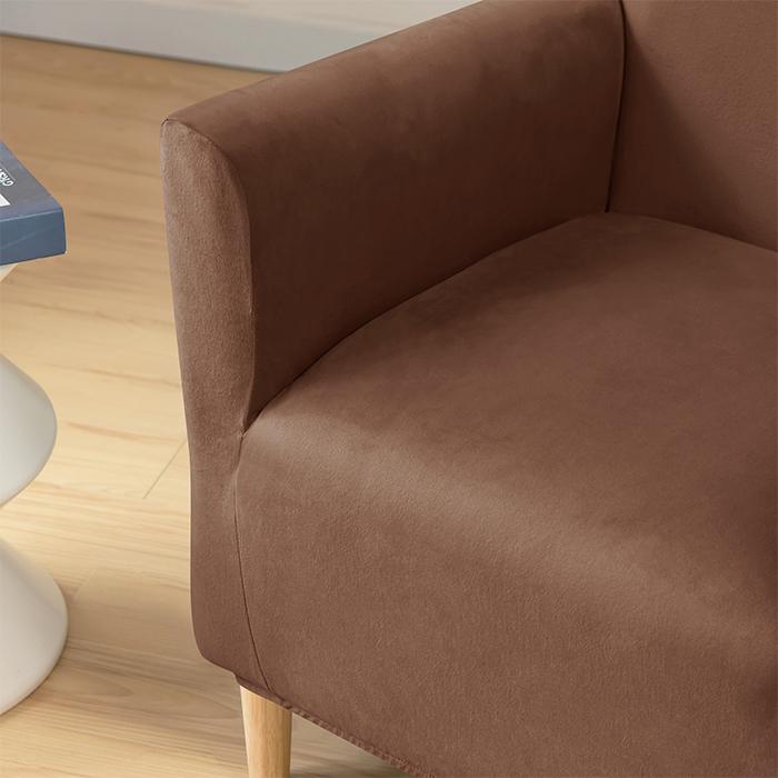 Cover For Small Armchair S, Velvet, Brown