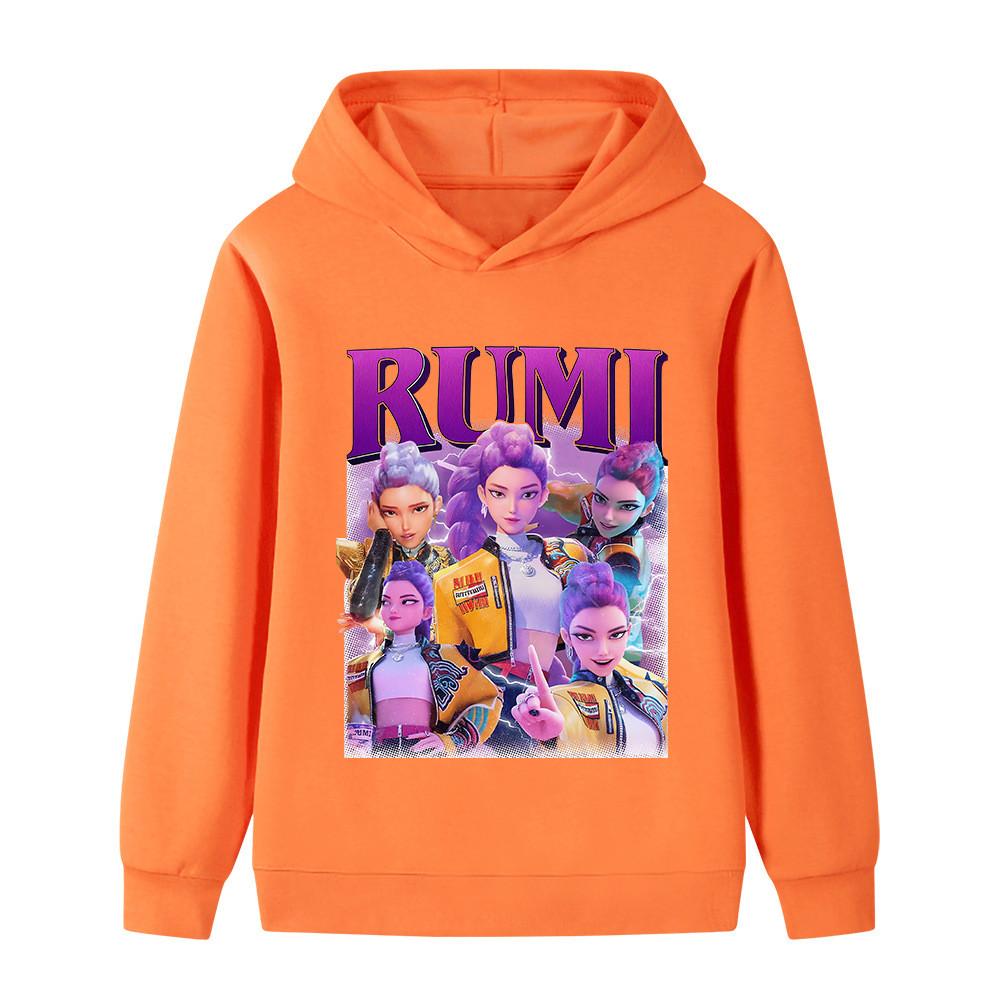 B1208 Kids Boys Girls Kpop Rumi Zoey Mira Print Long Sleeves Hoodie
