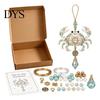 Creative Art Project for Students 12 Zodiac Beaded Ornament DIY Kit, Constellation Pendant Making Craft Set Unique Theme Keychain Bag Decor, Handmade