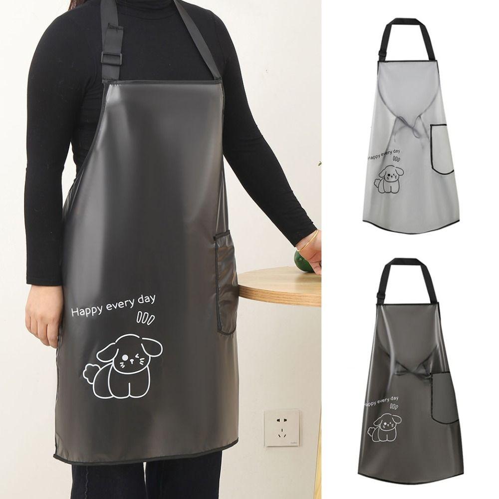 New TPU Kitchen Apron Sleeveless Oil Resistant Waterproof Bibs Baking Accessories Cleaner Wipeable Oilproof Aprons