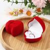 Engagement Exquisite Wedding Velvet Jewelry Box Ring Display Box Red Rose Double Ring Storage Box