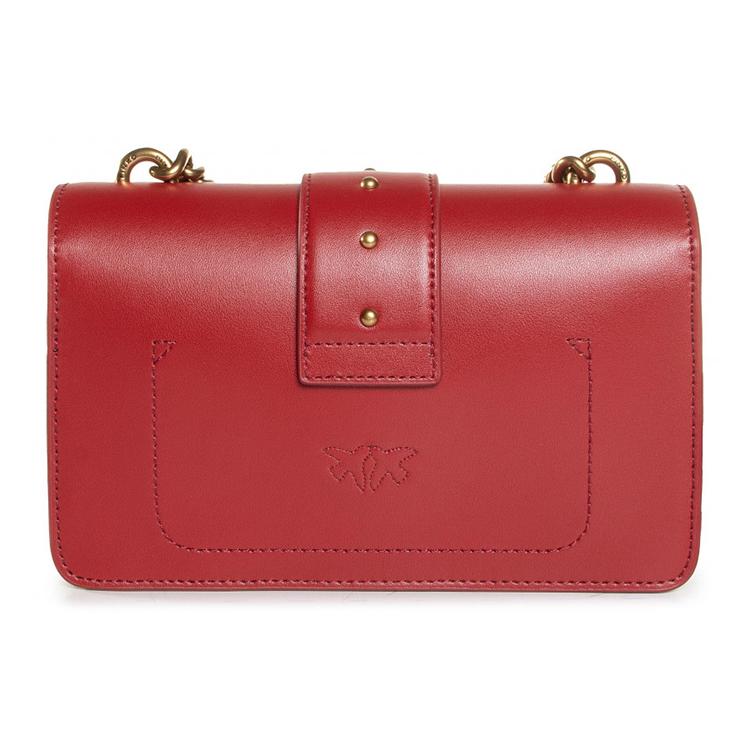 PINKO Leather Portable Crossbody Bag, Shoulder Bag Women's Red 1P21SE-Y6JC-R72