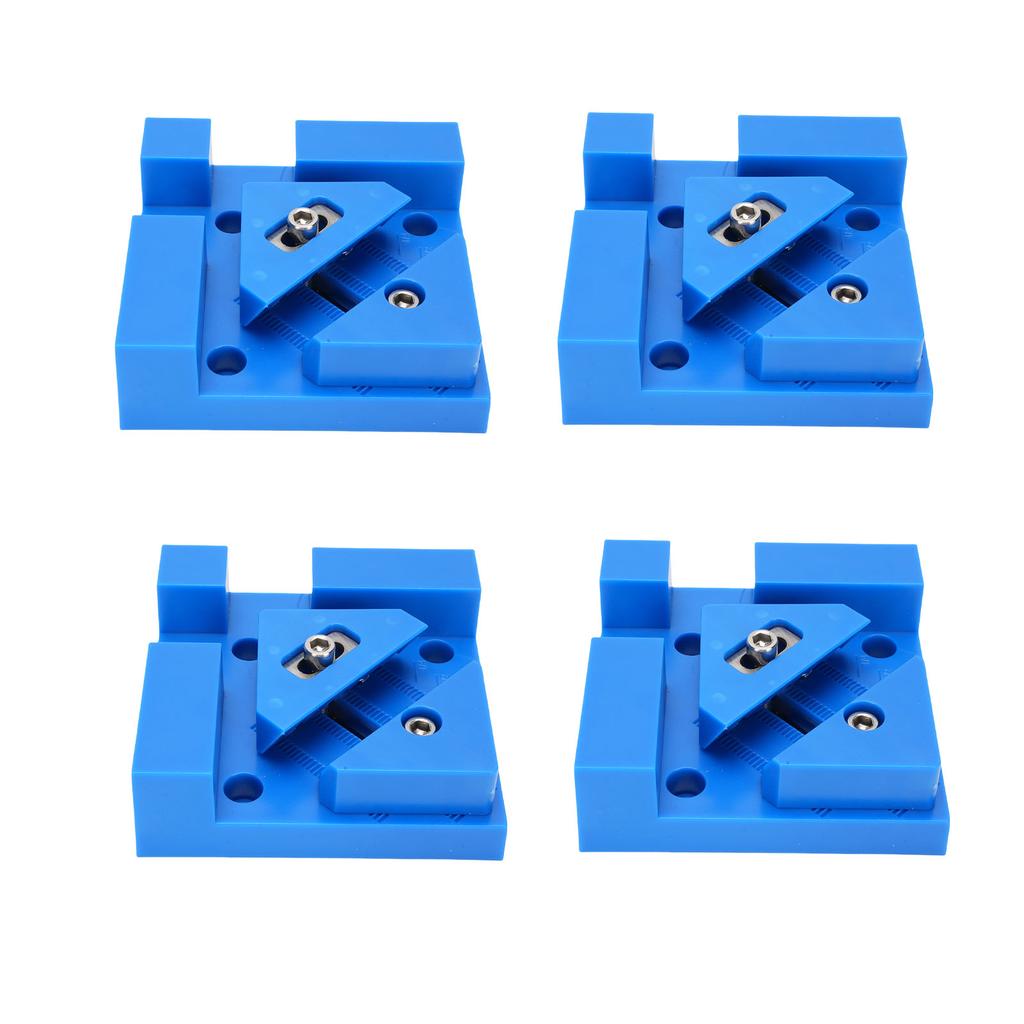 4Pcs Woodworking Right Angle Clamp 2 Modes Adjustable 90 Degree Woodworking Corner Clamp for Boxes Drawers Cabinets Blue