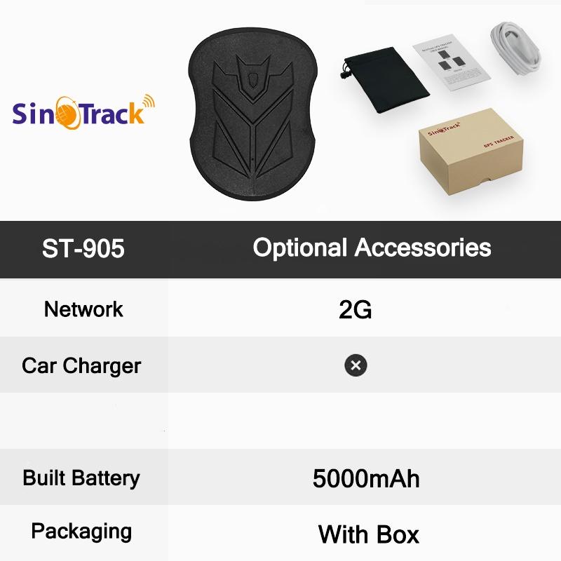SinoTrack Magnet 4G Waterproof Car GPS Tracker ST-905/ST-915 Vehicle Locator Long Standby 10000mAH Battery with free APP