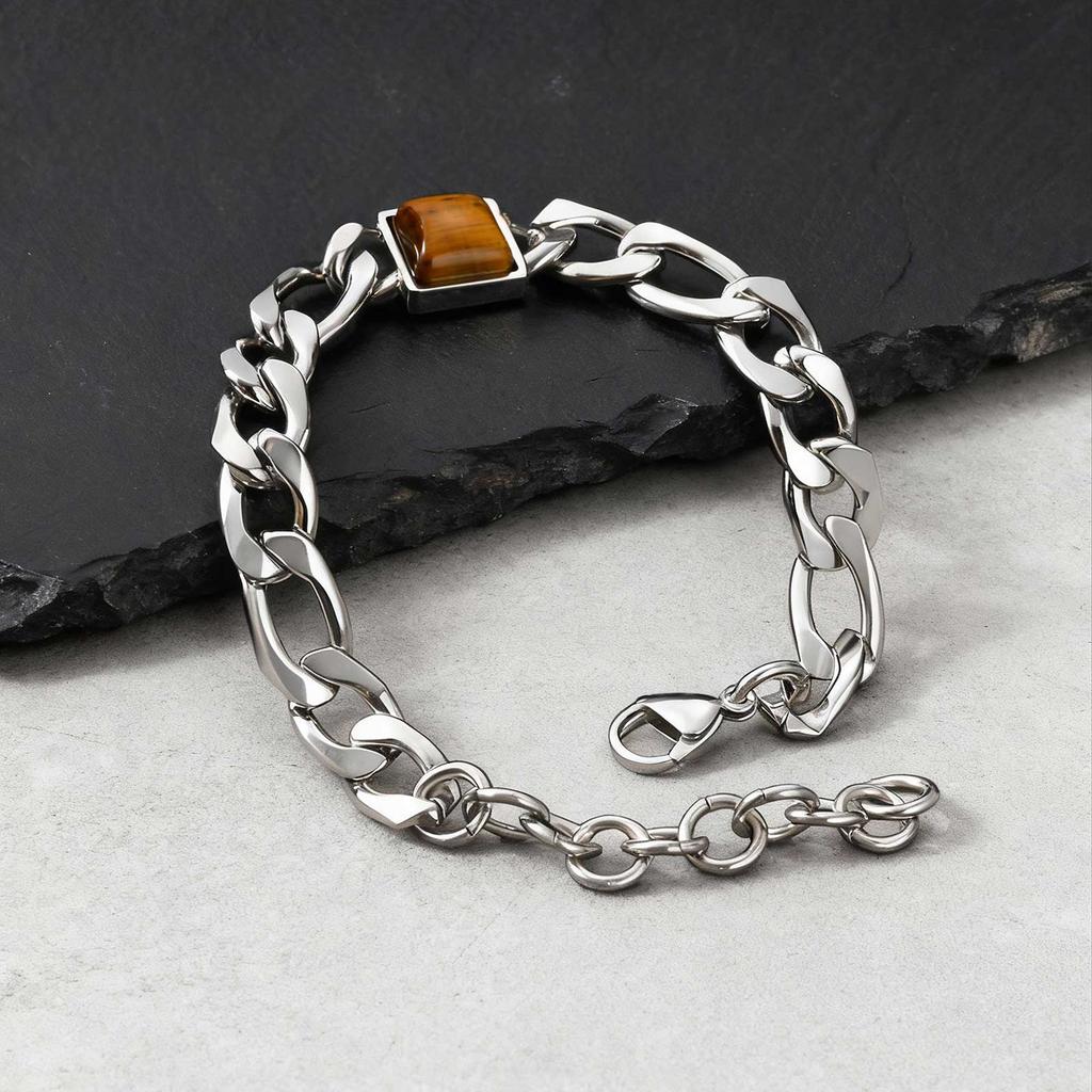 Trendy Punk Stainless Steel Thick Chain Bracelet Unisex Heavy NK Chain Fashion Accessory for Men And Women