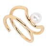 Pearl Finger Nail Knuckle Rings Stylish and Simple Copper Fingertip Jewelry for Women Girls