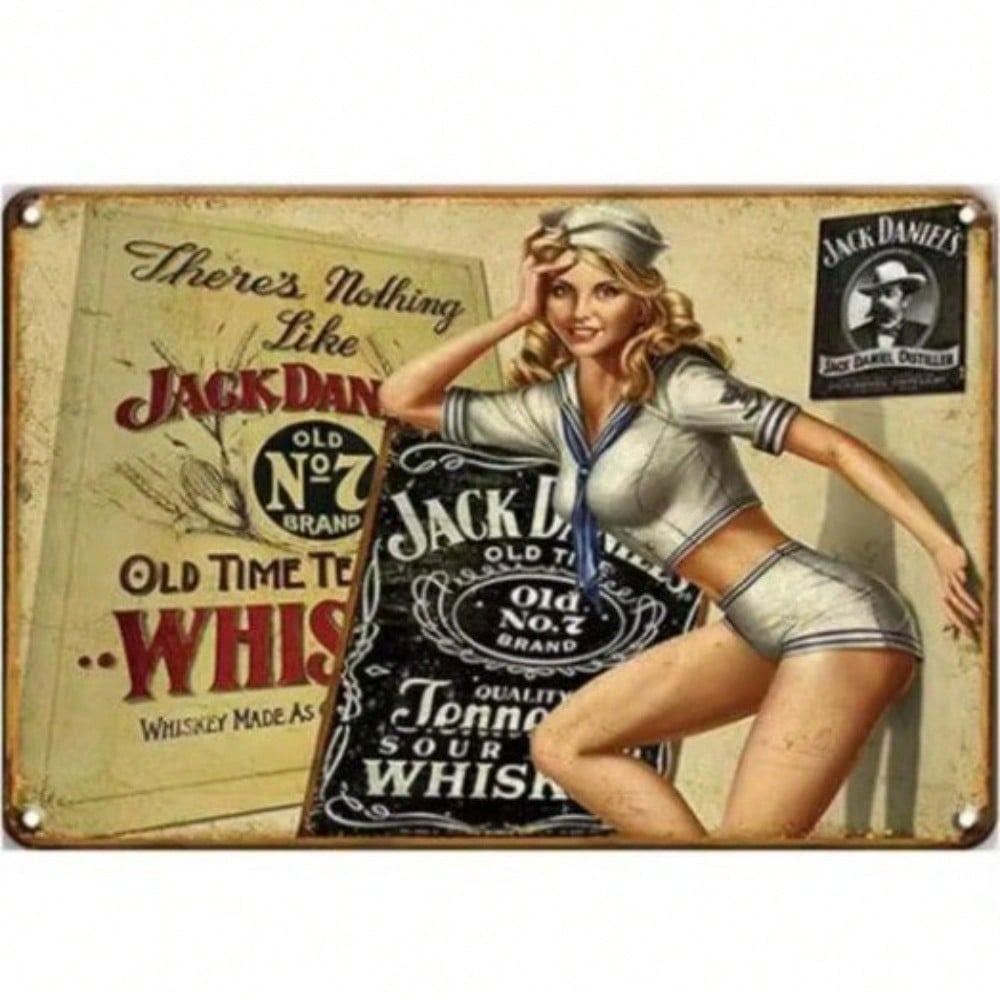

Vintage Jack Daniel s Whiskey Metal Sign Bar Wall Decor 8x12 Inch