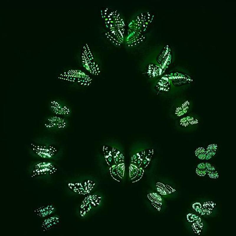 Butterfly Wall Stickers Home Bedroom Living Room Mirror Set Background