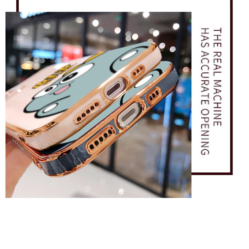 Colorful Printing Patterns Square Edge Pattern Casing Plated Phone Shell Luxury Plating Soft Phone Case for Huawei Honor Xiaomi Redmi