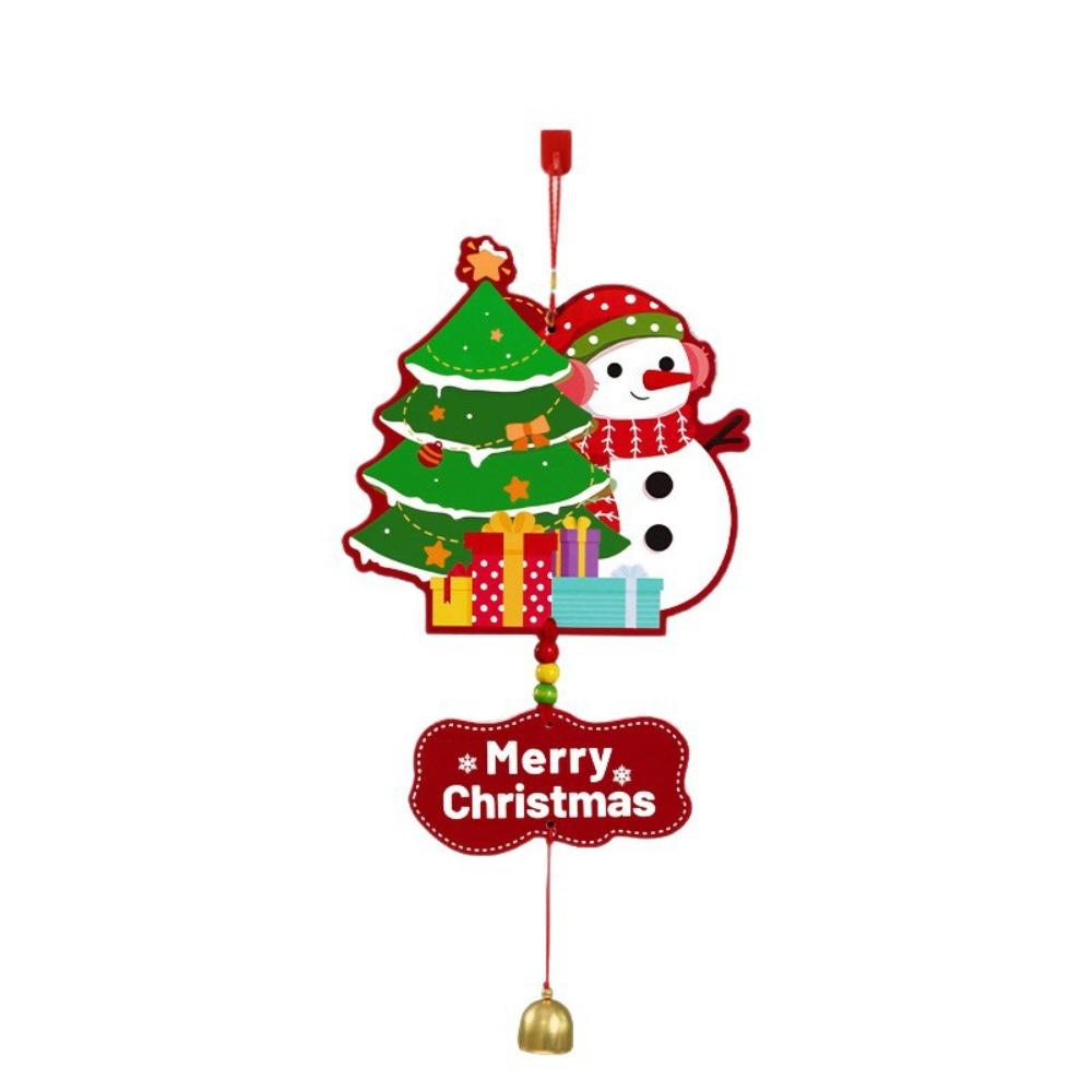 Merry Christmas Handmade Christmas Wind Chime DIY Bell Xmas Window Ornament Door Hanging Xmas Decoration