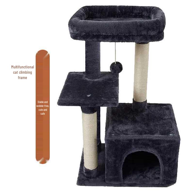 Cat Tree with Teaser Ball, Bed, and Climbing Platform - Pet Supplies