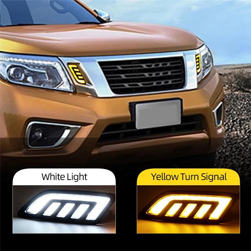 Ac29-LED Daytime Running Lights Grille Fog Lamp Turn Signal Lights For Nissan NAVARA NP300 D23 2015- Accessories