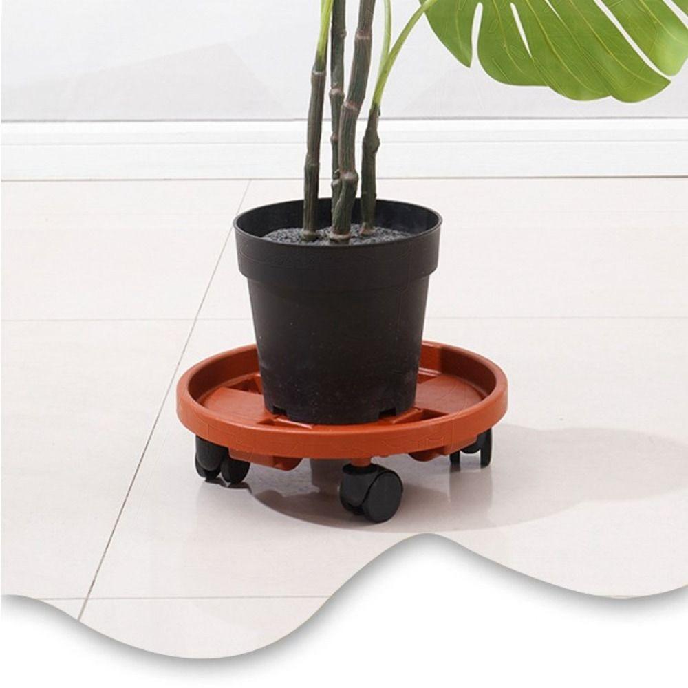 New Movable Rolling Flower Pot Rack with Universal Wheel Potted Plant Plant Stand Gardening Wide Application Flower Pot Tray