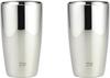 Yoshikawa Made In Japan Stainless Set of Polishing YJ1193 Tumbler, Steel, Double-Walled, Silver, 370ml, 2, Syndicate,