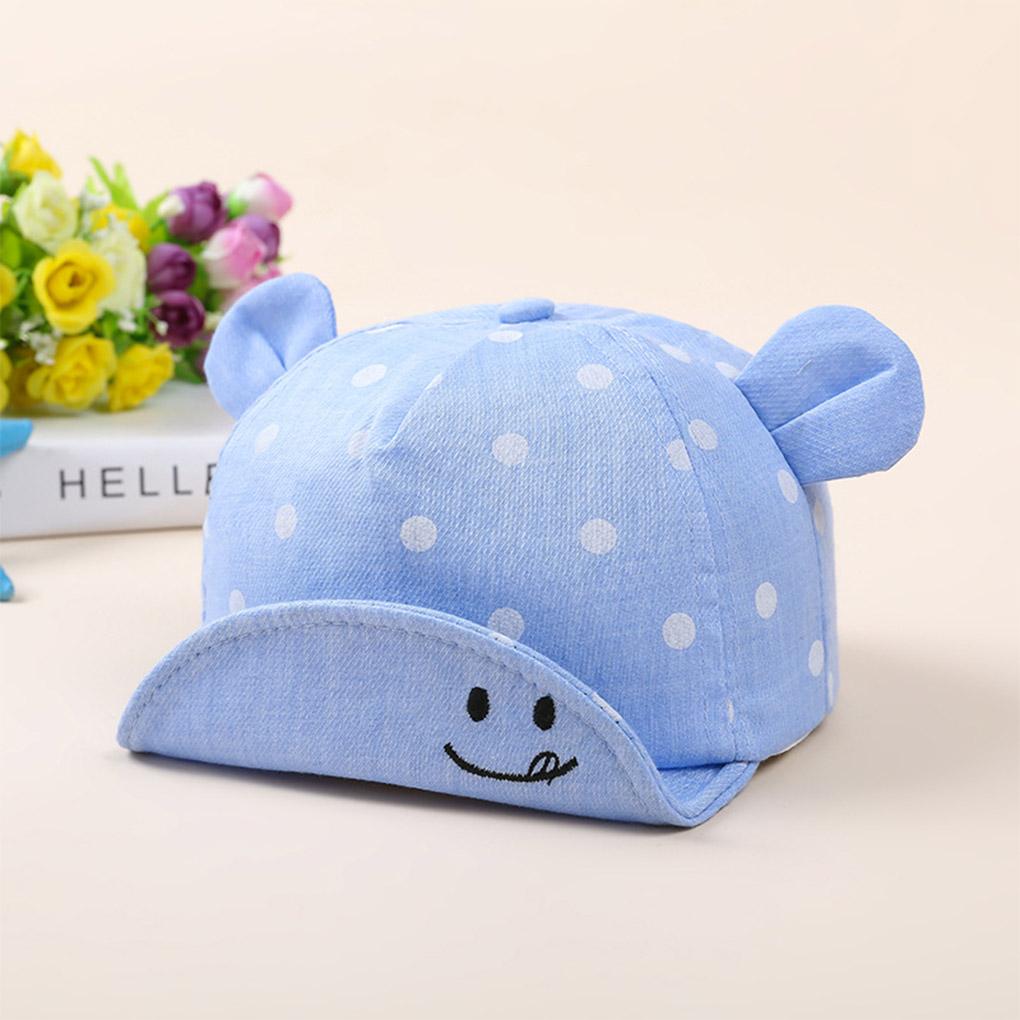Kids Sun Cap Children Adorable Dots Style Sun Hat Toddler Photography Prop Cotton Hat with Ear