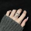 Niche Design Sense Cold Wind Chain Love Opening Simple Fashion High Sense Index Finger Ring Women