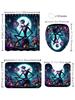 Disney Jack Badezimmer-Vierteiler-Set - Avantgardistischer Wasserdichter Duschvorhang, zur Schaffung eines kompletten Badezimmer-Kits