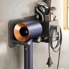 Hair Dryer Holder Hair Straightener Organizer Wall Mounted Storge Box Bathroom