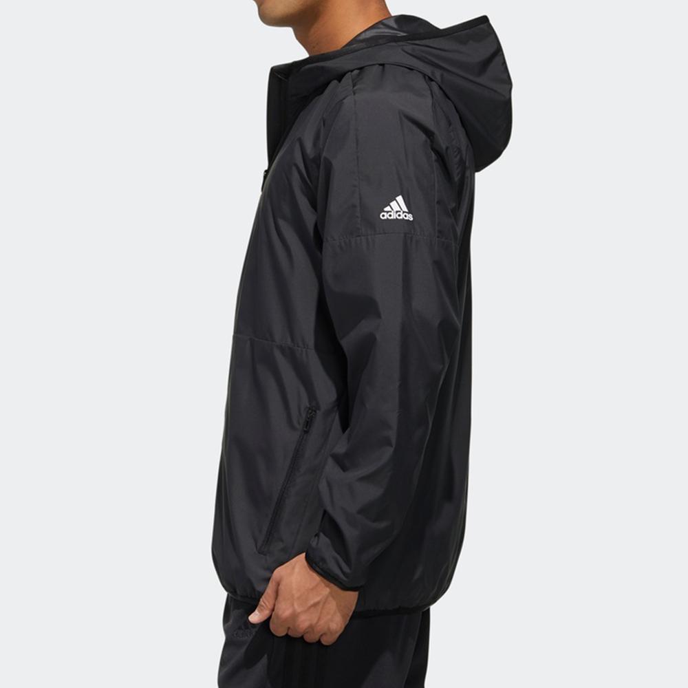 adidas Men's Windbreaker Hooded Jacket Black FM5345