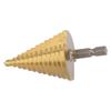 5-35MM=HSS=Core=Step=Drill Bit 13 Steps Multiple Hole Cone Drill Bits Straight Groove Titanium Coated Hole Cutter For Wood Metal