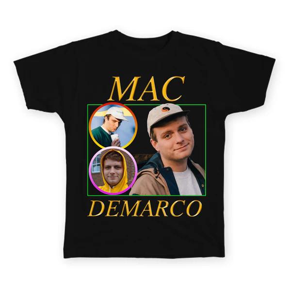 Винтажная черная хлопковая футболка MAC DEMARCO Singer For Fans для мужчин, все размеры, KN112, унисекс S