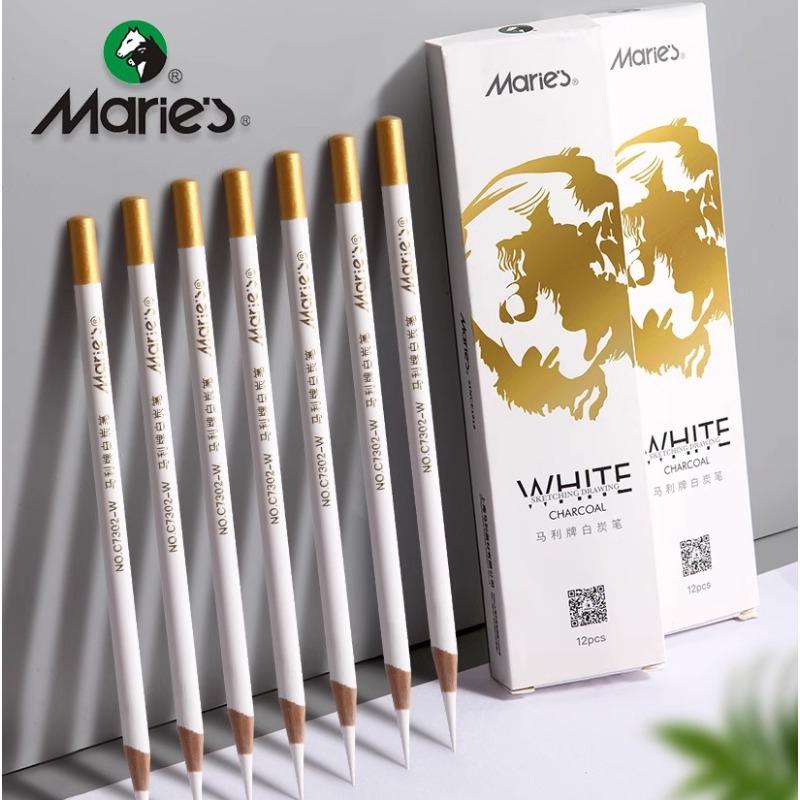White Charcoal Black Charcoal Art Student Sketch Soft Charcoal Pen Set Student Drawing Sketch Stroke Drawing Tool Beginner