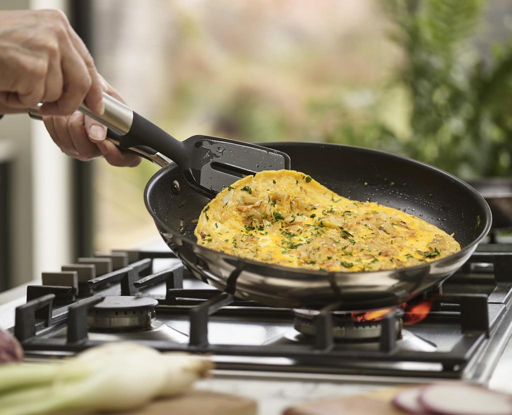 Joseph Joseph Elevate Silicone Slotted Turner, BPA-Free, Heat-Resistant Nonstick Kitchen Tool with Weighted Stainless Steel Handle [Authentic] 10570