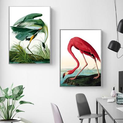 Leinwand Malerei Moderne Nordic Stil Landschaft Tier Poster und Drucke Flamingo Wand Bilder für Wohnzimmer Quadro Wohnkultur