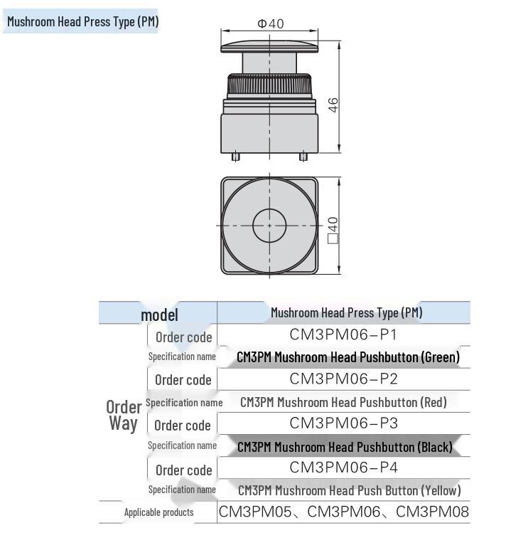 AirTAC Selector Button Mechanical Valve CM3PL Series
