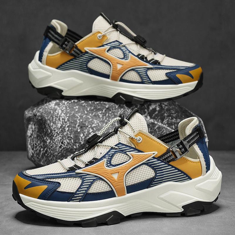 Fashion Men's Black Breathable Hiking Shoes Durable Trail Casual Sneakers Comfortable Versatile Athletic Footwear for Mountain Daily Use