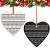 Funny Hidden Swear Christmas Ornament Heart Shaped Hidden Message Decor for Christmas Tree Novelty White Elephant Gag Gift Prank Party Supplies