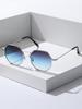 1PC Metal Irregular Fashion  Frame Women Sunglasses For Daily Life Men Shades Vacation Outfits Accessories.