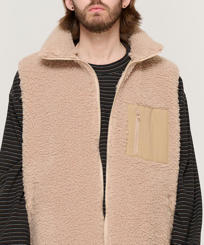 Cargobros Fleece Pocket Vest (Beige)