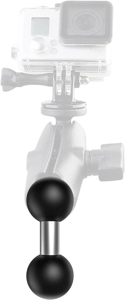Kulefeste Baseadapter til Kuleforlengelse Passer RAM Mount B Standard Dobbel Kulekobling 1" 1" Arm. Størrelse. Væpne. Sykkel/Motorsykkel/Kamera/GPS(Svart 1)
