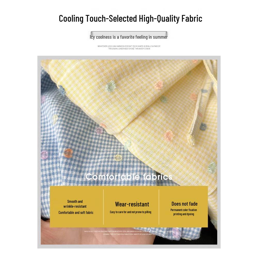 Petite Dopamine Yamamoto Women's Casual Polka Dot Wide-Leg Summer Pants