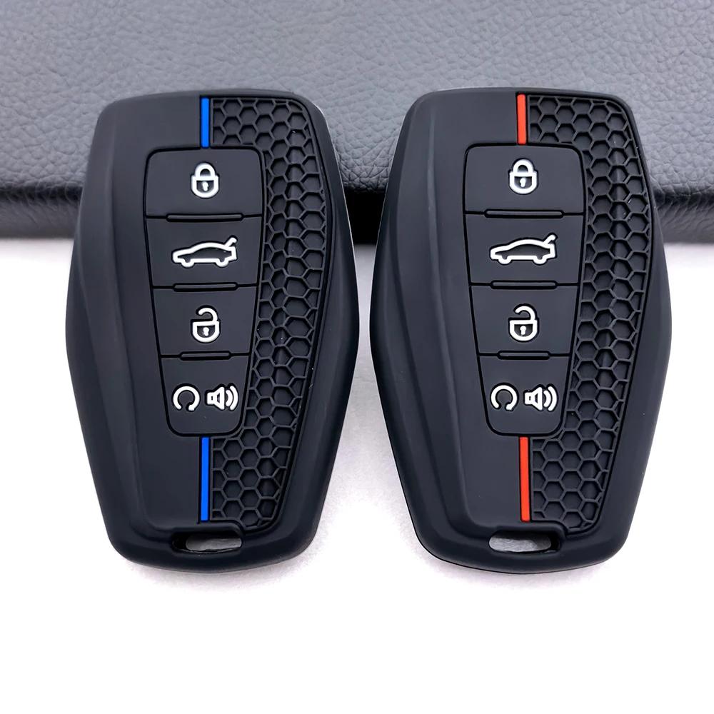 Silicone Car Key Cover Case For Geely Coolray X6 Geometry C Emgrand Global Kulrey Hawk Gx7 Okavango Smart Remote Car Accessories