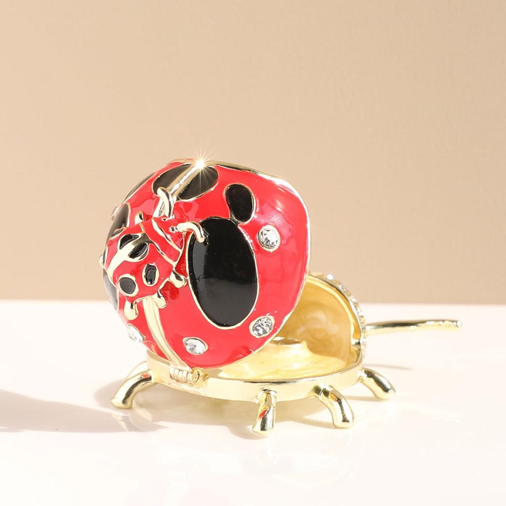 Elegant Crystal Insect Jewelry Box for Fashion Enthusiasts Gift Storage Organizer Sophisticated Wedding Ring Holder