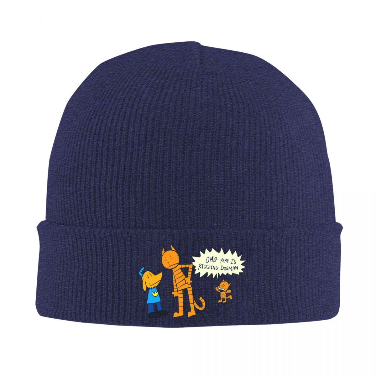 

Dog Man Lil Petey And Big Petey Fan Art Knitted Cap Hip Hop Bonnet Hat Autumn Winter Outdoor Beanies Hats for Men Women Adult One Size