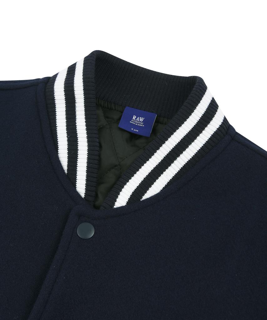 Raw Lab Ordinary Heavy Varsity Jacket (Navy)
