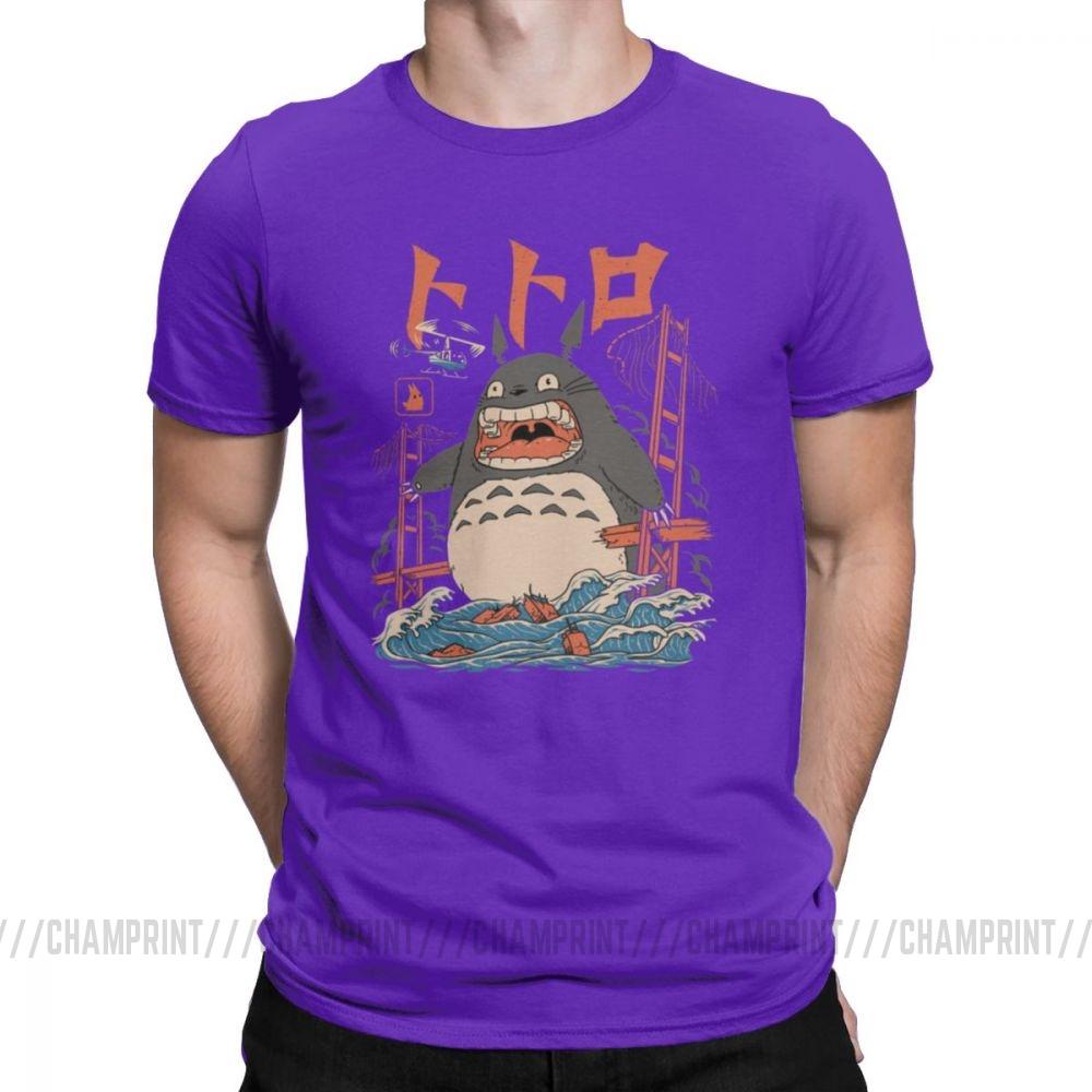 Novelty The Neighbor S Totoro Attack T Shirts Men Crewneck Cotton T Shirts Short Sleeve Tee