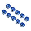 10 ks M3 Nylonová vložka Samozajišťovací Hliníkové Matice Šestihranná Pojistná Matice Královská Modrá
