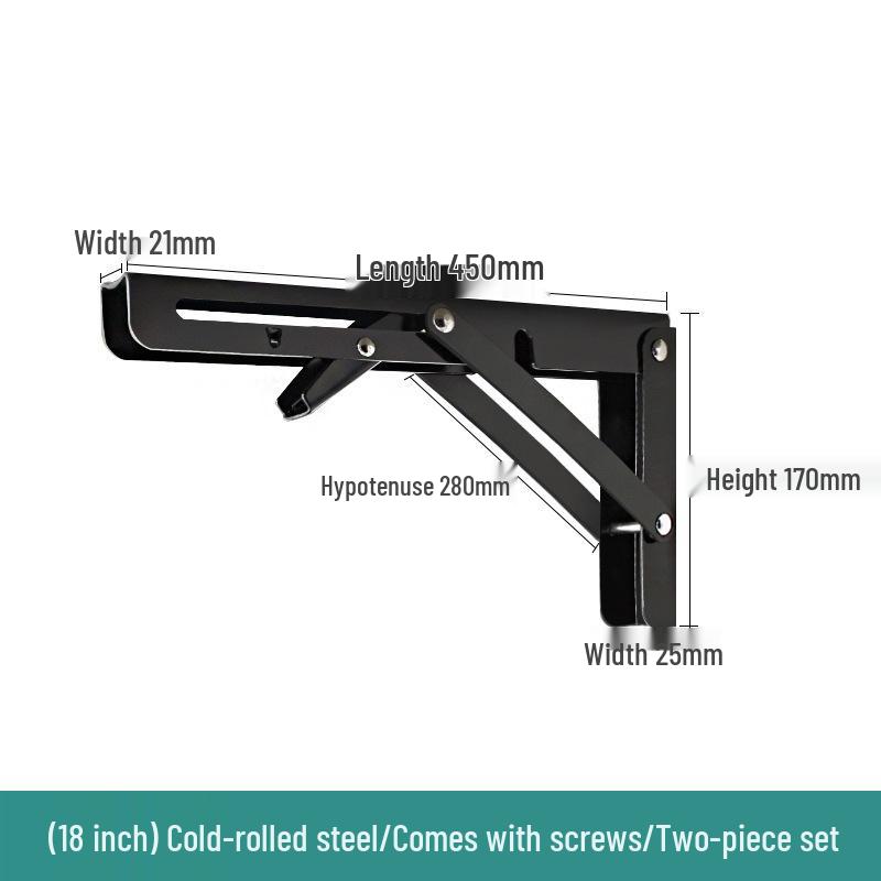 Stainless Steel Foldable Wall-Mounted Triangular Support Bracket