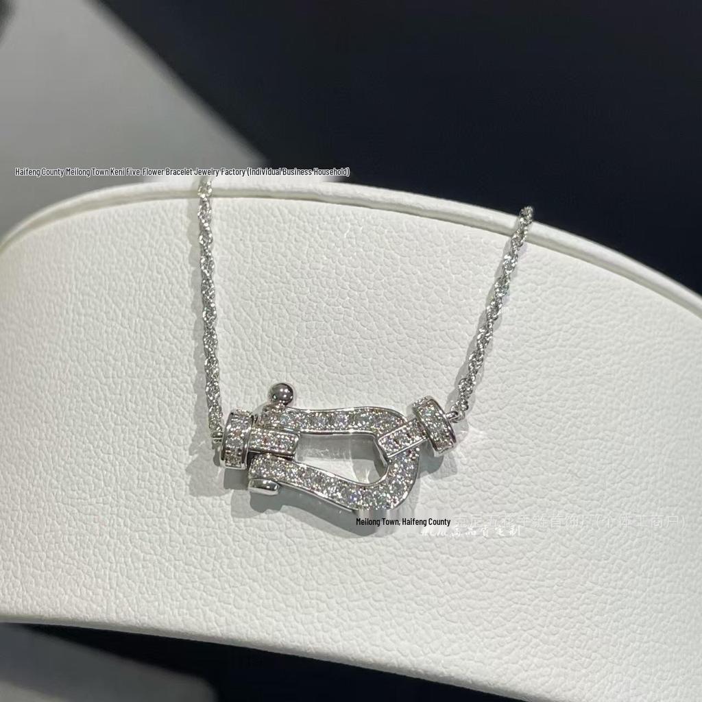 Fred Horseshoe & Figure Eight Diamond Pendant Necklace for Couples
