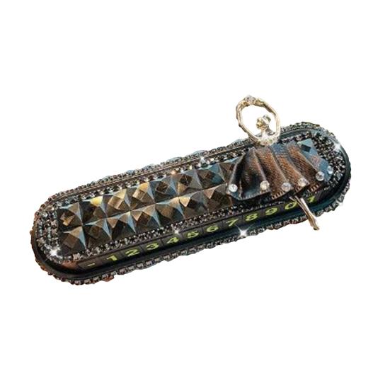 Car Parking Card Creative Rhinestones Nice-looking Sign Phone Number Plate Accessories