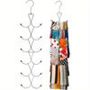 12-in-1 Swivel Scarf Hanger: Organize Scarves, Belts, Ties, Hats & More. Save Closet Space! Versatile & Sleek Metal Design.