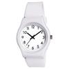 CREPHA Analog Watch for Exams Silent Second Hand Japanese Quartz Made In Japan Women's 3ATM Waterproof Simple Silicone Band 16mm Strap NB-AK279-WT