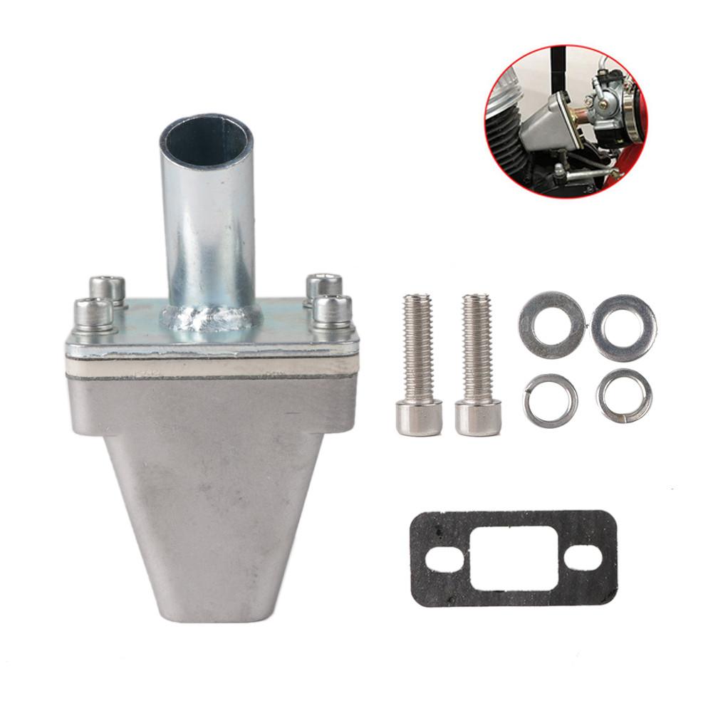DIY Chain Tensioner Fit 80cc Engine Motor Cylinder Piston 40mm 2 In1 Racing Reed Valve Muffler Pipe For Engine Motorized Bike