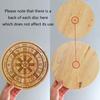 Divinations Energy Pendulums Plate Dowsing Divinations Board Wood Pendulums Witchcrafts Board for Beginner Witchcrafts Supply