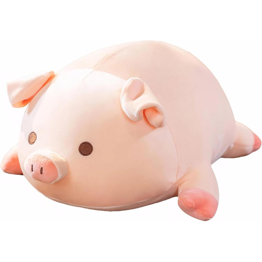 Pig Stuffed Animal Plush Pillow - 15.7'' Kawaii Soft Pig Hugging Pillow, Adorable Cuddle Plush Toy, for Kids, Girlfriend, or Adults